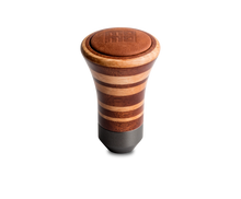 Load image into Gallery viewer, Momo Trofeo Heritage Shift Knob - Tall Wood, Layered Mahogany and Beechwood, Leather Insert Top - TROMAG