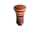 Momo Trofeo Heritage Shift Knob - Tall Wood, Layered Mahogany and Beechwood, Leather Insert Top - TROMAG
