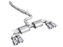 Load image into Gallery viewer, AWE Tuning MK8 Volkswagen Golf R 3in Touring Edition Quad Exhaust - Chrome Silver Tips - 3015-42658