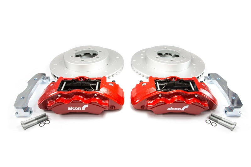 Alcon 2016+ Toyota Tacoma w/ 17in+ Wheels 352x30mm Rotors 6-Piston Calipers Front Brake Kit - Red - ALABKF1551G58