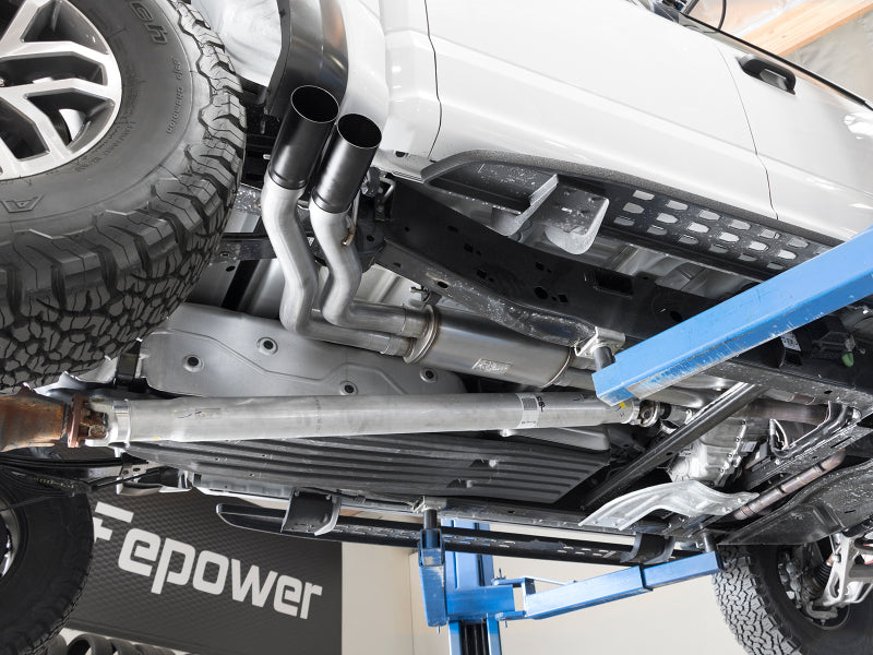 aFe POWER Rebel Series 3in 409 SS Cat Back Exhaust w/ Black Tips 17 Ford F-150 Raptor V6-3.5L - 49-43091-B
