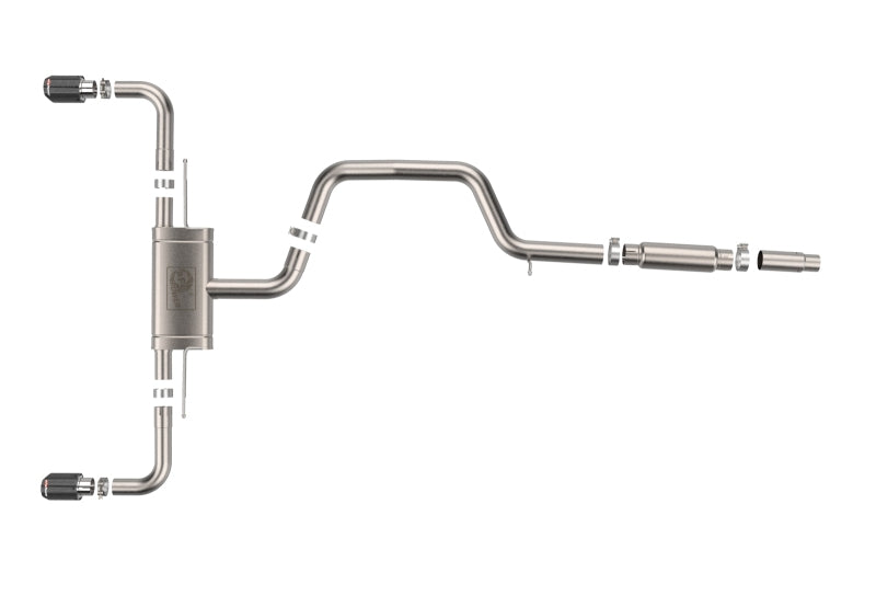 aFe 22-24 Volkswagen GTI MACH Force-Xp 3 to 2-1/2 IN Stainless Steel Cat-Back Exhaust w/Carbon Tips - 49-36454-C