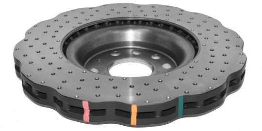 DBA 15-20 Volkswagen Golf R Front 4000 Series Cross Drilled Rotor w/Silver Hat - DBA42830WSLVXD