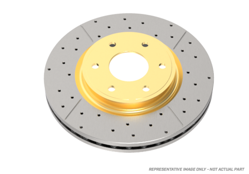 DBA 94-04 Ford Mustang (Excl Cobra Models) Rear Street Series Drilled & Slotted Rotor w/Gold Hat - DBA856X