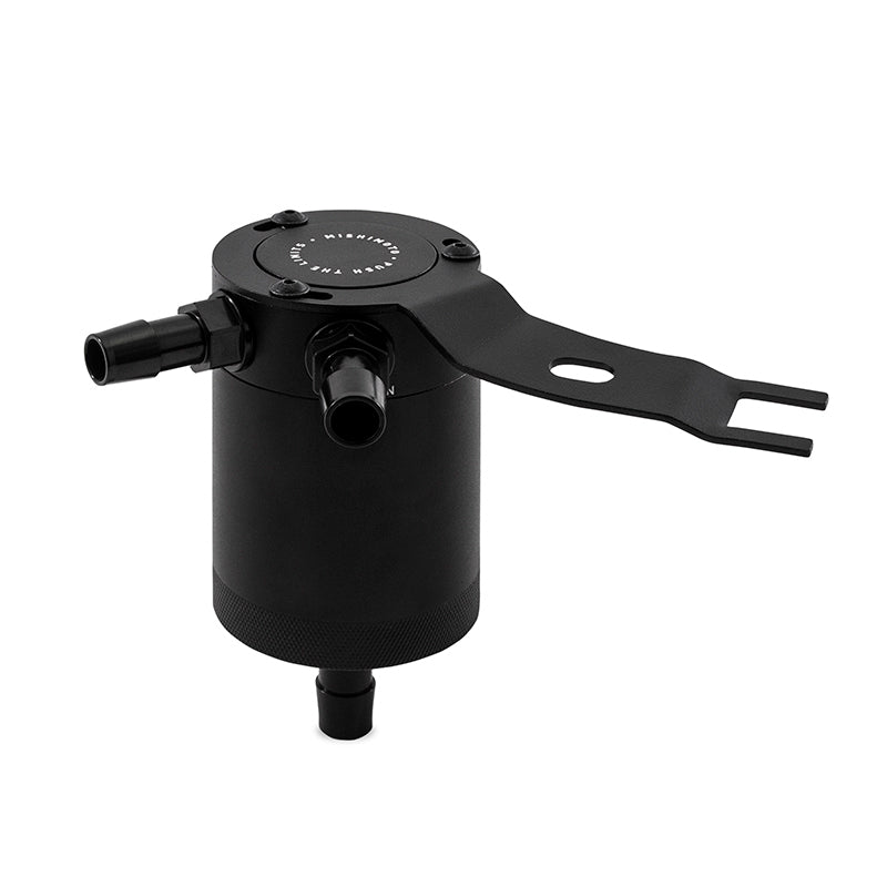 Mishimoto 2016+ Mazda Miata Baffled Oil Catch Can Kit - Black - MMBCC-MIA-16PBE