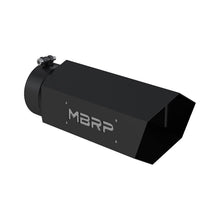 Load image into Gallery viewer, MBRP Universal Hex Tip 5in Inlet 16in Length w/ Logo - Black Coated - T5166BLK