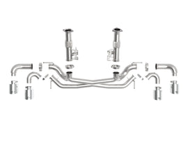 aFe MACH Force-Xp 3in to 2-1/2in 304SS Cat-Back (No Muff.) 2020 Chevy Corvette 6.2L- Polished Tip - 49-34127NM-P