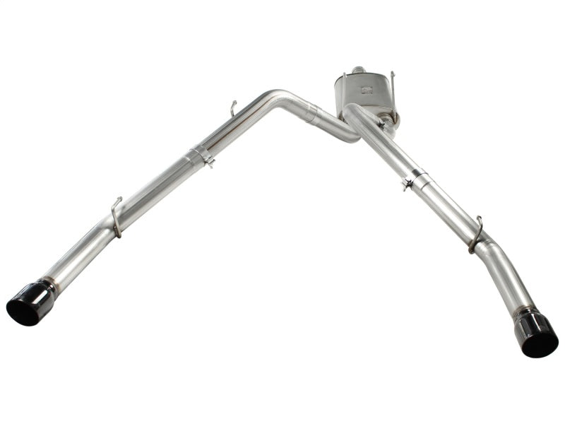 aFe MACHForce XP Exhausts Cat-Back SS-409 EXH CB Dodge Ram 1500 5.7L HEMI 09-13 Glossed Black - 49-42013-B