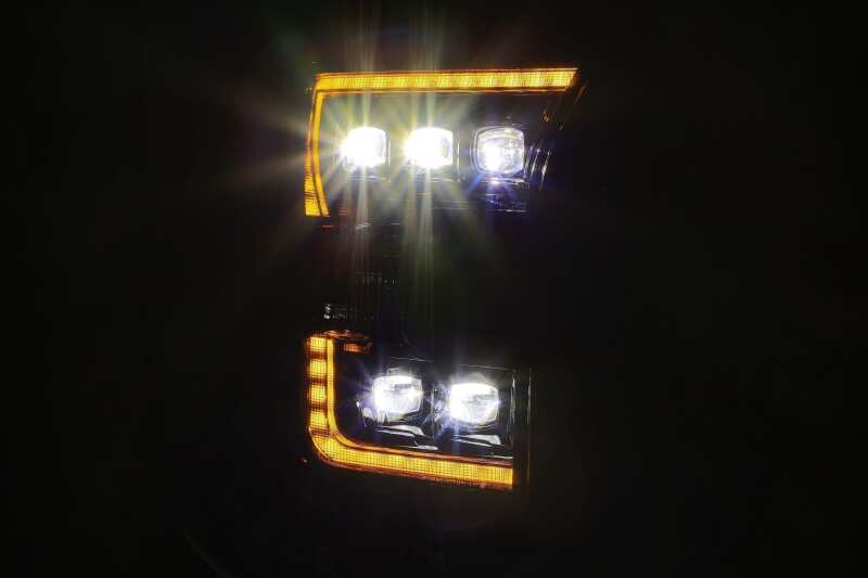 AlphaRex 17-20 Ford Raptor NOVA LED Proj Headlights Plank Style Matte Black w/Activ Light/Seq Signal - 880152