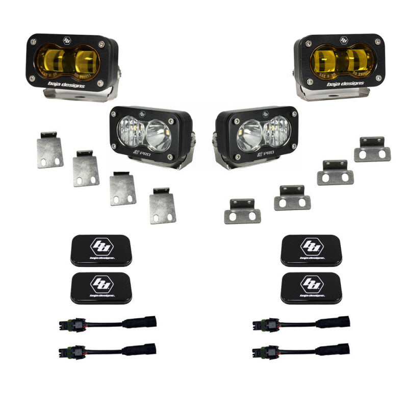 Baja Designs 21+ Ford Raptor S2 SAE Pro Fog Pocket Light Kit - 448182