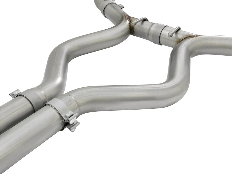 aFe MACHForce XP 3in 304 SS Cat-Back Exhausts w/ Black Tips 15-17 Ford Mustang GT V8-5.0L/V6-3.7L - 49-33072-1B