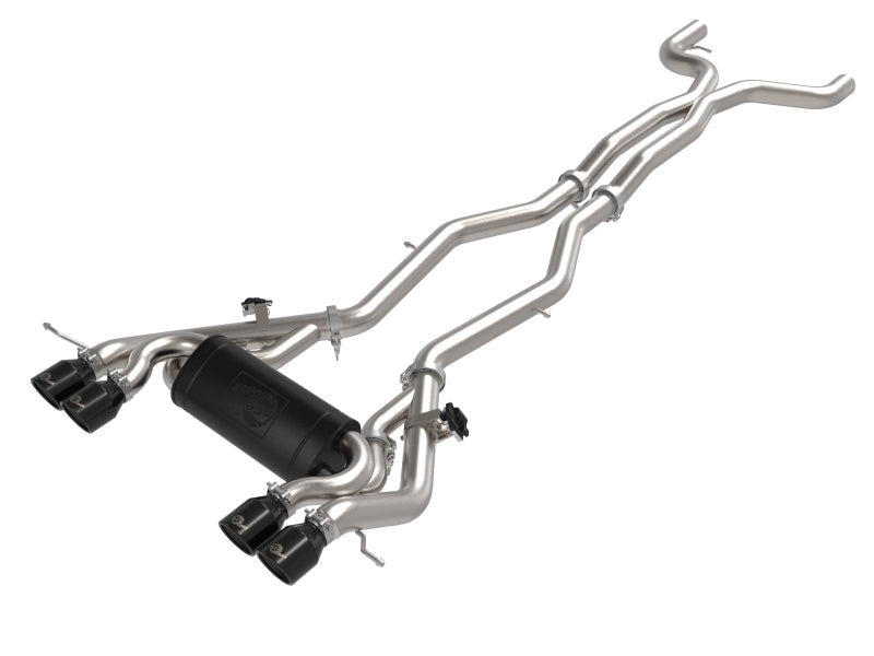 aFe MACHForce XP Exhausts Cat-Back SS 21 BMW M2 Competition L6-3.0L w/Black Tips - 49-36351-B