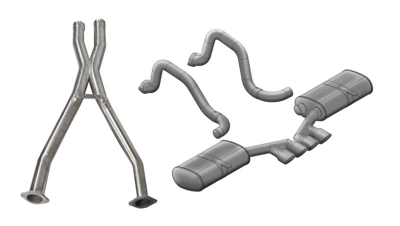 Corsa 97-04 Chevrolet Corvette (C5) 2.5in Sport Cat-Back Exhaust - 3.5in Tigershark Tips - 14139CB