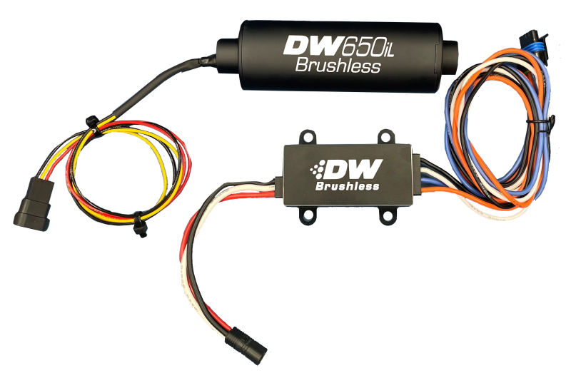 DeatschWerks DW650iL Series 650LPH In-Line External Fuel Pump w/ Single/Dual-Speed Controller - 9-650-C105