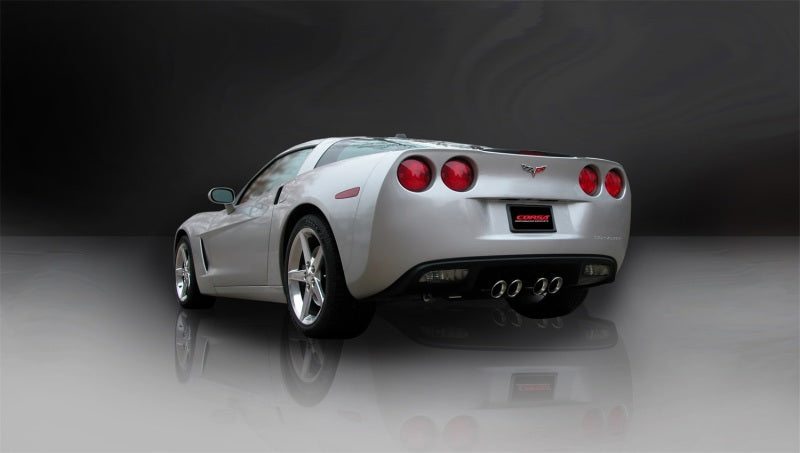 Corsa 2005-2007 Chevrolet Corvette C6 6.0L V8 Polished Sport Axle-Back Exhaust - 14169