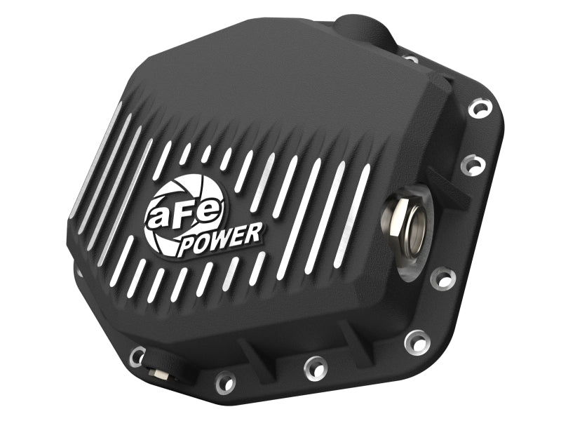 aFe Ford Bronco Raptor 22-25 V6-3.0L POWER Pro Series Rear Differential Cover Black w/ Machined Fins - 46-71460B
