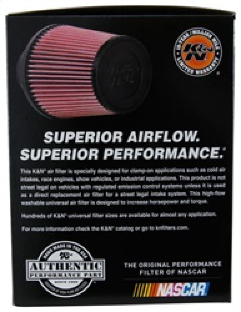 K&N Universal Rubber Filter 3 1/2inch ID FLG / 6inch Base / 4-5/8inch Top / 6inch Height - RE-0950