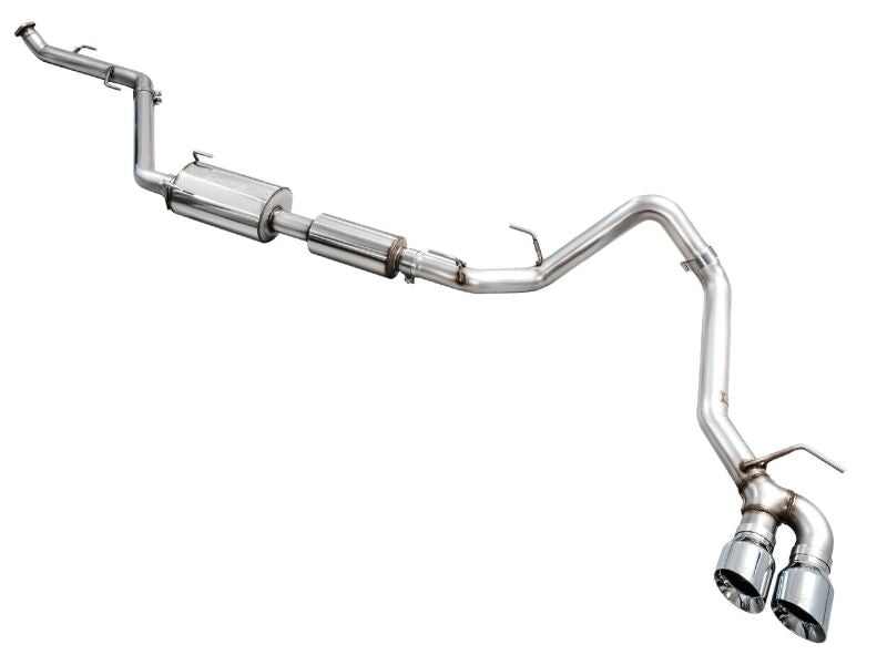 AWE Tuning Exhaust for 4th Gen Toyota Tacoma Dual Chrome Silver Tips - 3015-32254