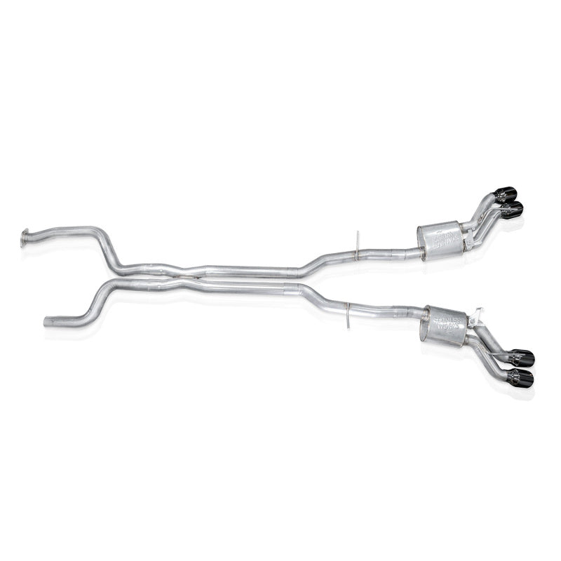 Stainless Works 22-25 Cadillac CT5-V Blackwing Catback Exhaust - Black Chrome Tips - CT5V22CB-BC