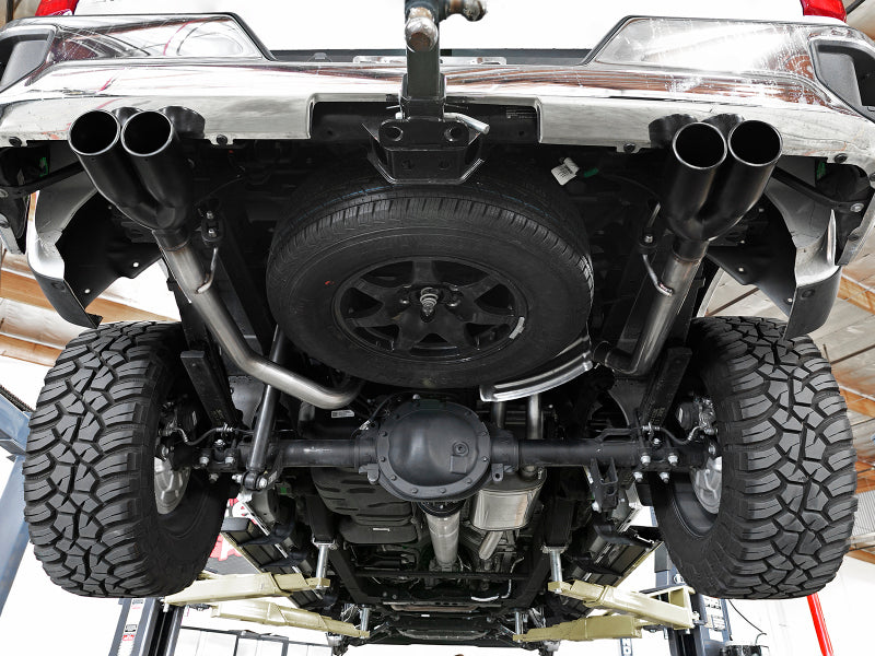 aFe Vulcan Series 3in-2-1/2in 304 SS Cat-Back 2019 GM Silverado / Sierra 1500 V8-5.3L w/ Black Tips - 49-34104-B
