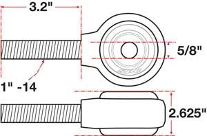 SPC Performance xAxis Rod End Ball Joint - 15737