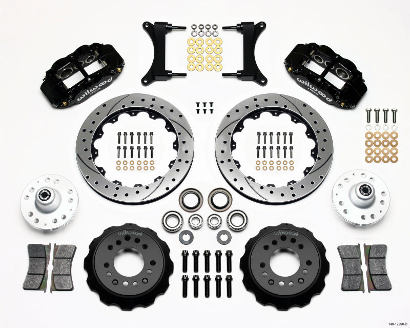 Wilwood Narrow Superlite 6R Front Hub Kit 12.88in Drilled 79-87 GM G Body - 140-12298-D