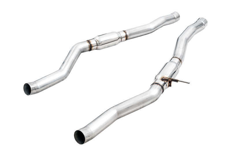 AWE Tuning 2020 Toyota Supra A90 Resonated Touring Edition Exhaust - 5in Chrome Silver Tips - 3015-32118