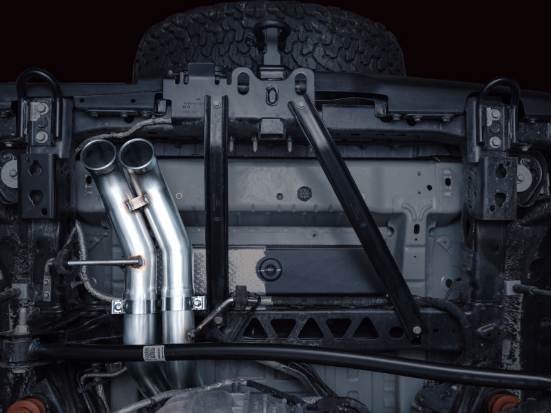 AWE Tuning 22-24 Ford Bronco Raptor 4WD Dual BashGuards Cat-Back SwitchPath Exhaust (No Tips) - 3025-31327