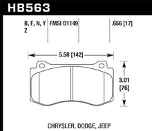 Load image into Gallery viewer, Hawk 2005-2014 Chrysler 300 C SRT8 6.1 HPS 5.0 Front Brake Pads - HB563B.656