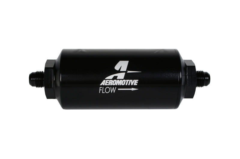 Aeromotive In-Line Filter - AN-06 238 Stainless Mesh Element - Anodized Black - 12390