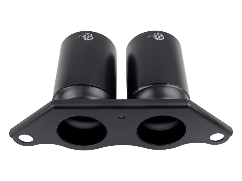 aFe Power Mach Force Xp 4in 304 SS Bolt-On Exhaust Tips Satin Black 14-19 Porsche 911 GT3 3.8L/4.0L - 49C36435-B