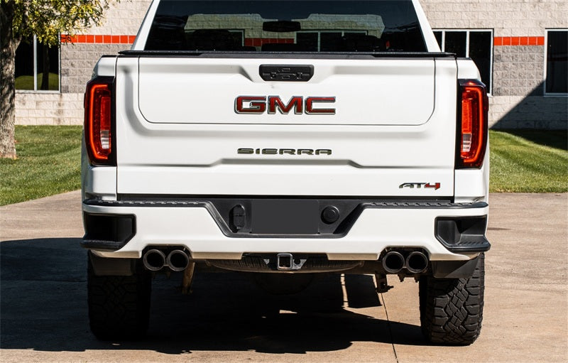 Corsa 19-23 GMC Sierra 1500 Cat-Back Dual Rear Exit with Twin 4in Black Powder Coat Pro-Series Tips - 21200BPC