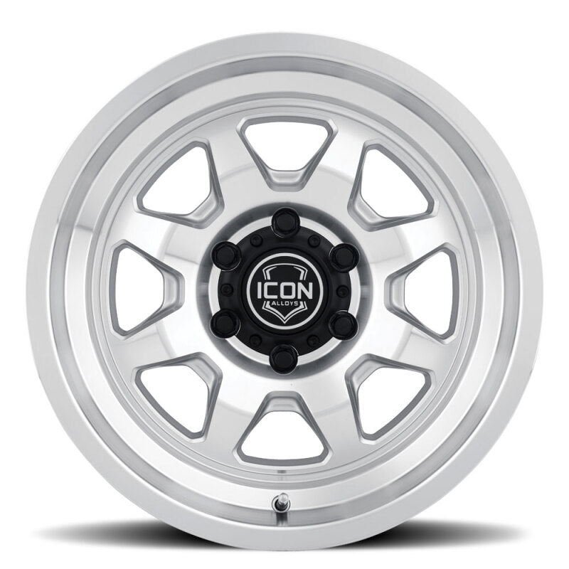 ICON Nuevo 17x8.5 / 6x5.5 / 25mm / 5.75in BS Silver Machined Wheel - 8117859057SM