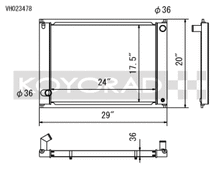 Load image into Gallery viewer, Koyo 09-17 Nissan 370Z 6MT Radiator (Eliminates AC Condenser) - VH023478