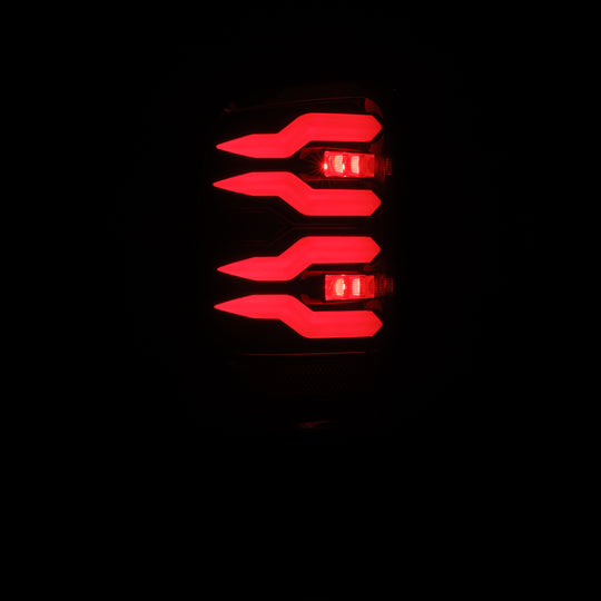AlphaRex 94-01 Dodge Ram 1500/2500/3500 LUXX-Series LED Tail Lights - Black/Red - 643003