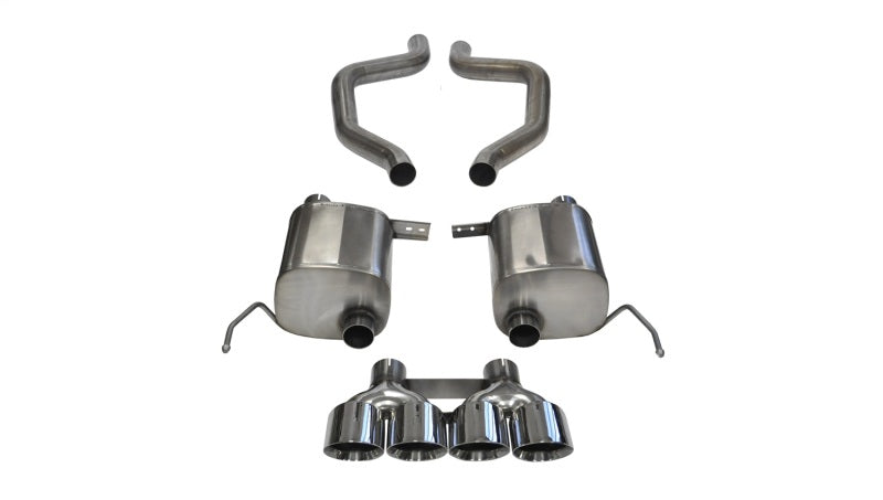 Corsa 2017-2019 Corvette Z06 2.75in Axle Back Exhaust Polished Dual Rear Exit Quad 4.5in Tip (Sport) - 14768