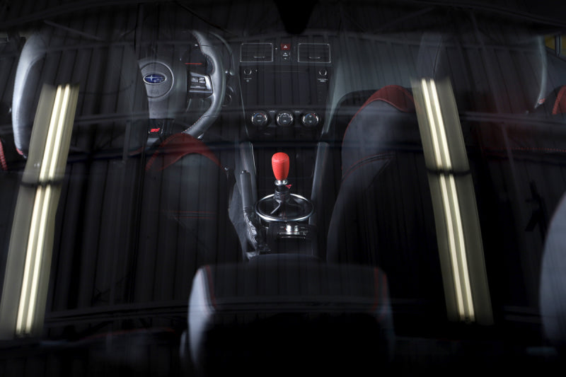 GrimmSpeed Shift Knob Stainless Steel - Subaru 5 Speed and 6 Speed Manual Transmission - Red - 380000