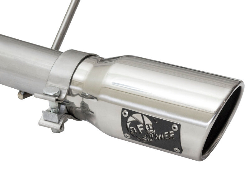 aFe Rebel Series CB 2.5in Dual Center Exit SS Exhaust w/ Polish Tip 07-15 Jeep Wrangler 3.6L/3.8L V6 - 49-48056-P