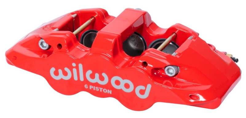 Wilwood Caliper-Forged Dynalite w/Dust Seal-Red 4.04in Pistons, 1.25in disc, - 120-14442-RD