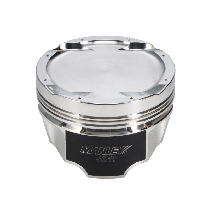 Manley 08+ Mitsubishi 4B11T 86.5mm (+.5mm) -11cc Dome 9.0:1 CR Turbo Tuff Series Piston Set w/ Rings - 624205CE-4