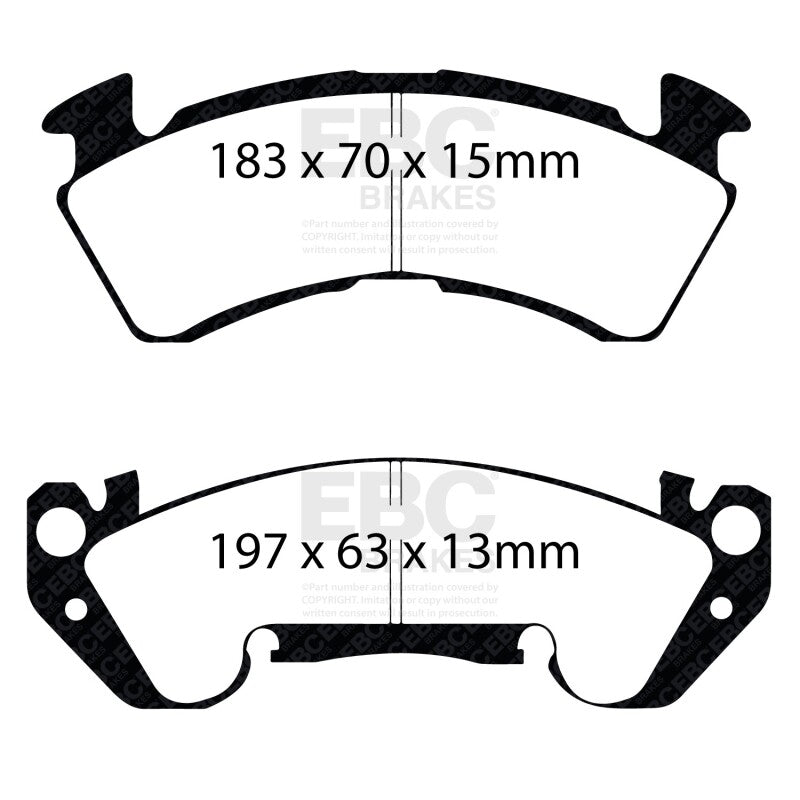 EBC 92-96 Chevrolet Caprice 4.3 Police Yellowstuff Front Brake Pads - DP41147R