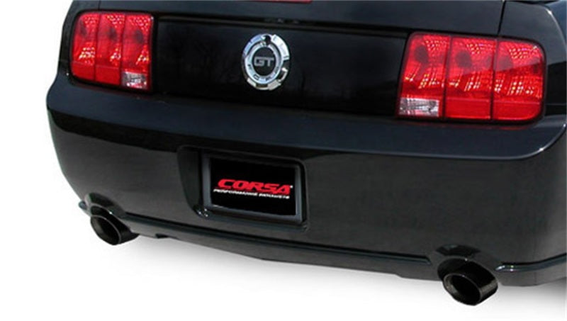 Corsa 2005-2010 Ford Mustang Shelby GT500 5.4L V8 Black Sport Axle-Back Exhaust - 14311BLK