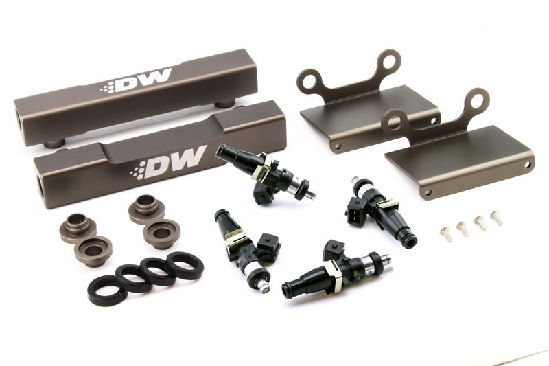 DeatschWerks 04-06 Subaru STI/LGT Side Feed to Top Feed Fuel Rail Conv Kit w/ 1500cc Injectors - 6-101-1500