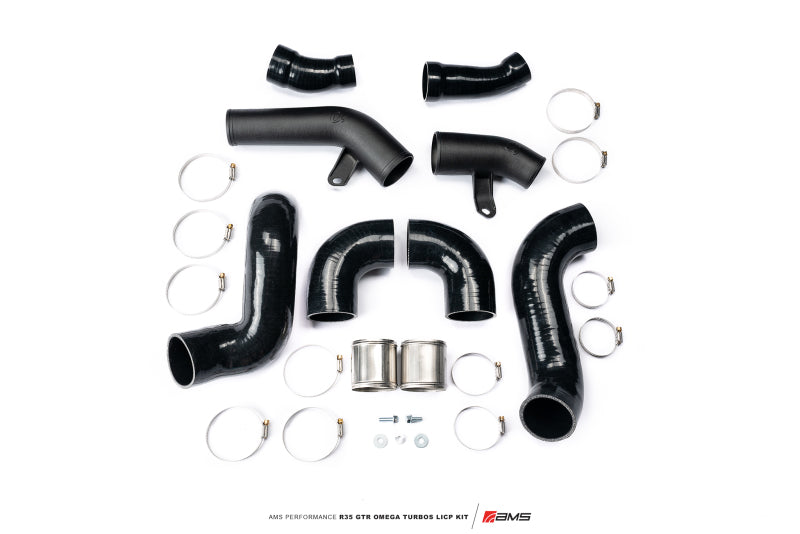 AMS Performance 2009+ Nissan R35 GTR Omega Turbo Kit 3in Lower Intercooler Pipes (Omega 9 & 14) - ALP.07.14.0020-1