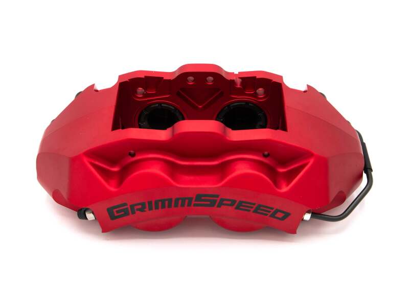 GrimmSpeed 02-21 Subaru WRX/STI 4-Piston Brake Caliper Kit - Red (For 340mm Rotor) - GRM.1170.1.RED