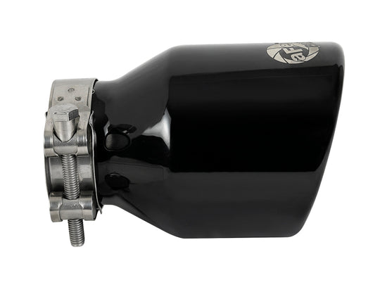 aFe MACH Force-Xp 409 SS Clamp-On Exhaust Tip 2.5in. Inlet / 4in. Outlet / 6in. L - Black - 49T25404-B06