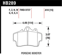 Load image into Gallery viewer, Hawk 97-08 Porsche Boxster / 07-08 Cayman Blue 9012 Race Front Brake Pads - HB289E.610