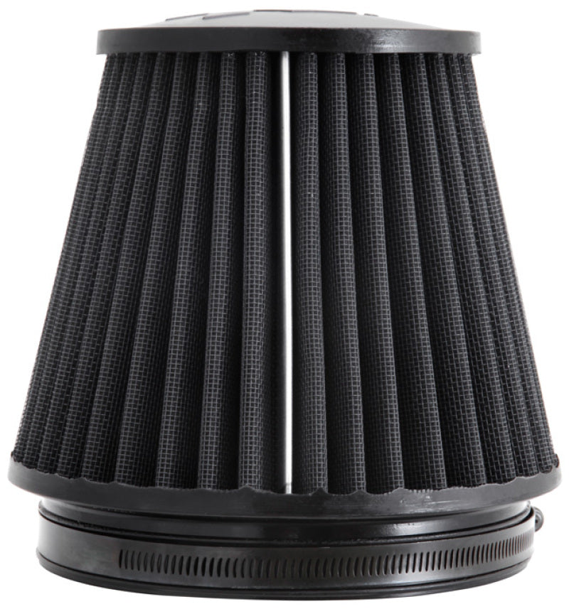 K&N Universal Rubber Filter Round Tapered 6in Flange ID x 7.5in Base OD x 5.25in Top OD x 6in Height - RU-3102HBK