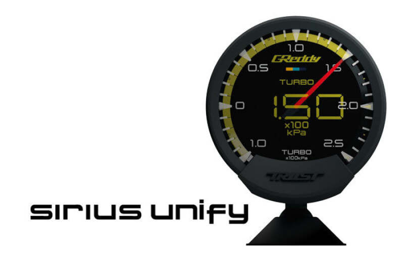 GReddy Sirius Unify Fuel Pressure Gauge Set (Sirius Meter w/Fuel Press Sensor Set & Vision Disp) - 16001744