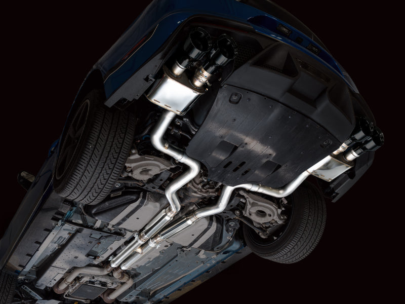 AWE Tuning 21-23 Ford Mustang Mach 1 SwitchPath Cat-Back Exhaust w/ Quad Diamond Black Tips - 3025-43551
